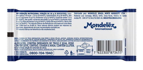 Imagem 4 de 4 de Biscoito Recheado Chocolate Oreo 36g