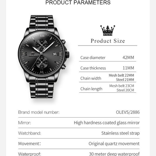 Relojes De Negocios Olevs Luminous Calendar Para Hombre