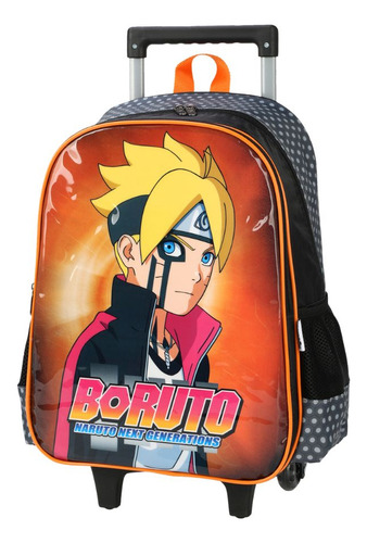 Mochila Escolar Boruto Filho Do Naruto Grande Com Rodinhas