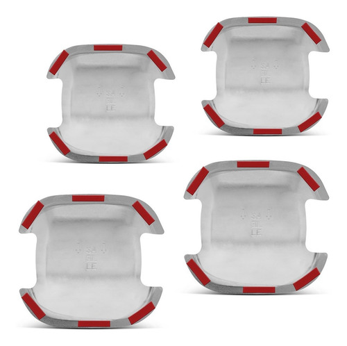 Kit Aplique Concha Maçaneta Gol Parati Saveiro G2 Cromado