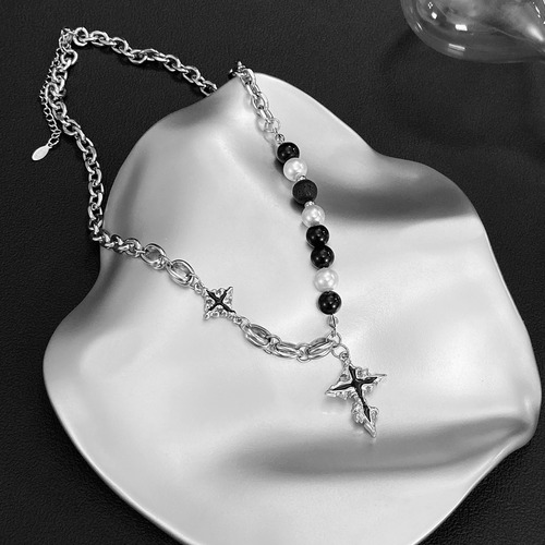 Collar Con Forma De Cruz De Patchwork
