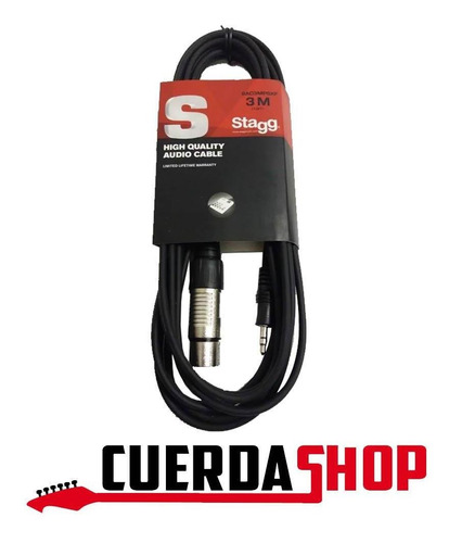 Imagen 3 de 3 de Cable Canon-mini Plug Stagg Sac3mpsxf- 3 Mts