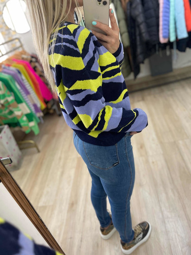 Imagen 5 de 7 de Sweater Doble Bremer Colores Mujer The Big Shop