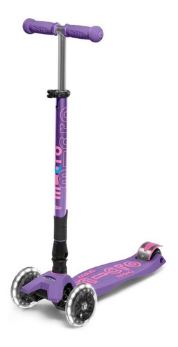 Monopatin Scooter Micro Maxi Deluxe Plegable Led Color Violeta