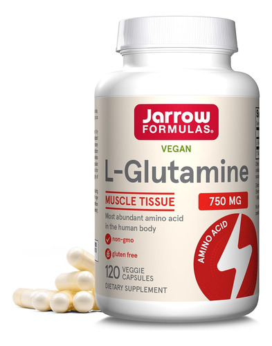 L-glutamina Tejido Muscular Y Funcion Inmune Jarrow 120 Cap