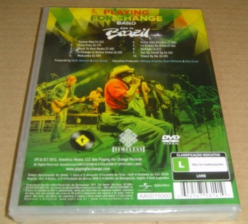 Playing For Change Band Live In Brazil Dvd Novo E Lacrado