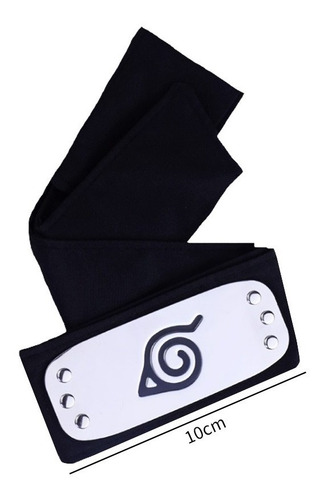 Imagen 6 de 7 de Naruto Packa Bandana Konoha Negro Y Monedero Sapo Cosplay
