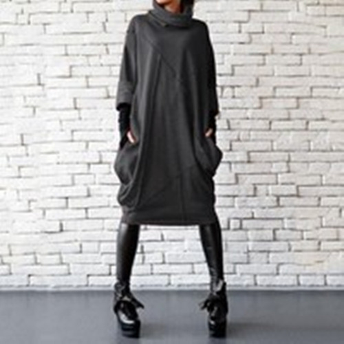 Vestido De Costura De Otoño E Invierno Para Mujer De Moda