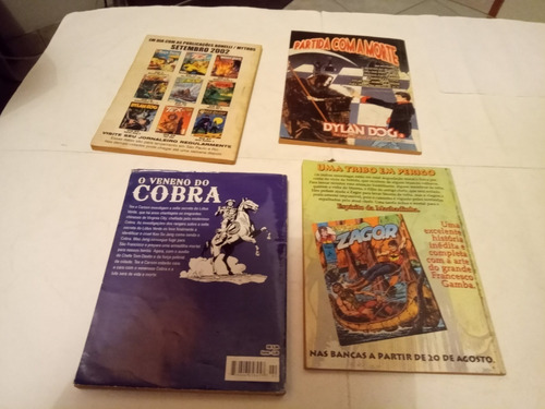 Lote 4 Gibis - Nick Raider / Tex / Mágico Vento - Mythos (Usado)