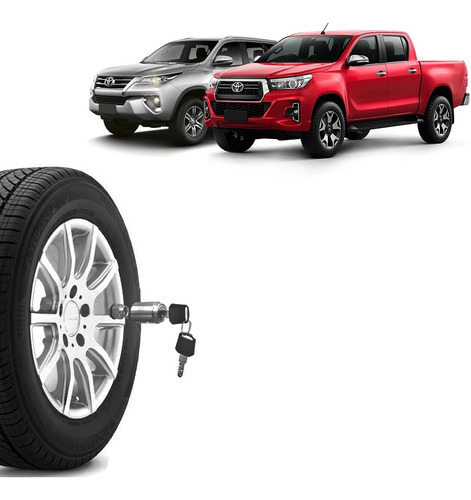 Imagem 5 de 5 de Trava Estepe Antifurto Hilux 2016 2017 2018 2019 Gtnox