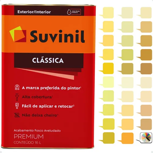 comprar Tinta Para Parede Tons Do Amarelo Suvinil Clássica - Lata 16