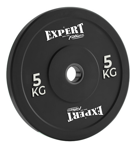 Disco Pesas Olimpico Goma Bumper Crossfit 5kg N1 - El Rey Color Negro