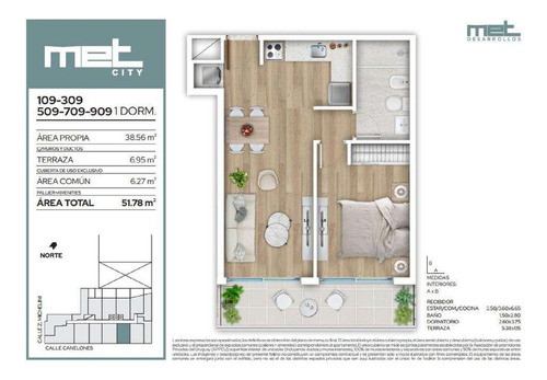 Venta Apartamento 1 Dormitorio Centro
