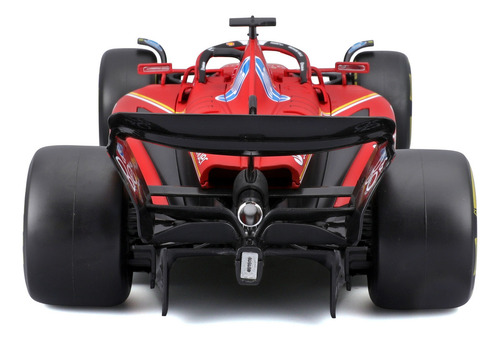 Auto Bburago F1 Ferrari Sf24 2024 a escala 1:18 color rojo - #16 Charles Leclerc