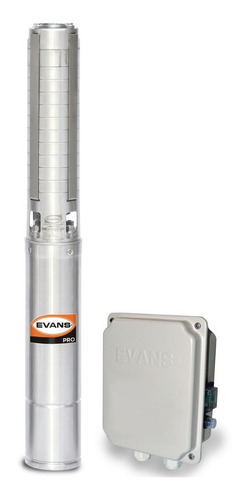 Bomba Sumergible Evans Pozo Profundo 4" 1 Hp 127V Monofásico 18GPM 100% Inoxidable SD418ME100F3I