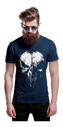 Camiseta The Punisher Marvel Camisa Justiceiro Caveira Geek