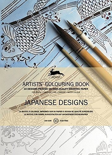 Libro Para Colorear Diseños Japoneses De Tapa Blanda 