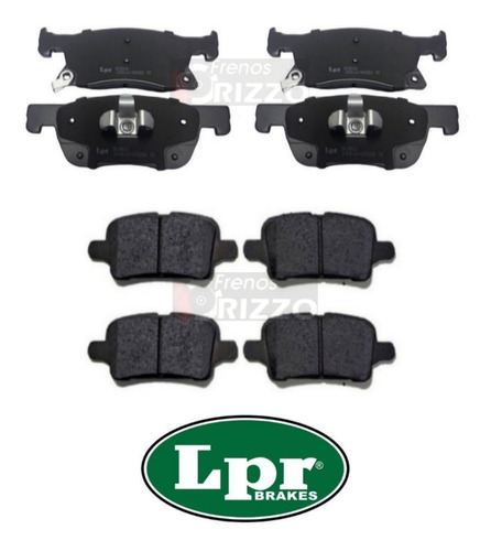 Kit 8 Pastillas Lpr Chevrolet Cruze 1.4t Delanteras Traseras