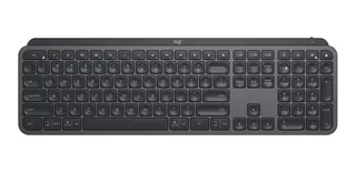 Teclado bluetooth Logitech Master Series MX Keys QWERTY inglés US color grafito con luz blanca