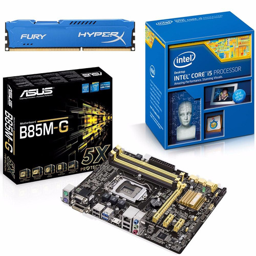 Kit Placa Mãe Asus B85m-g + Intel Core I5 4460 + 8gb Ddr3