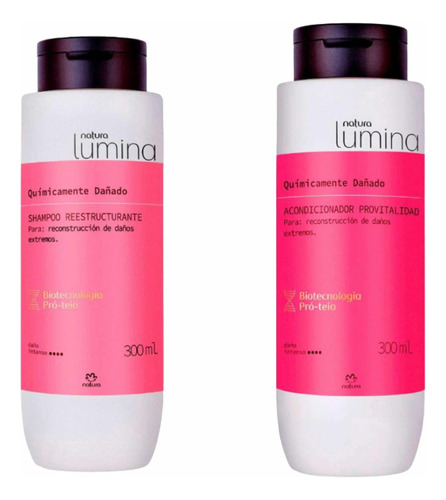 Kit Lumina Cabello Químicamente Dañado Natura Sha+acon