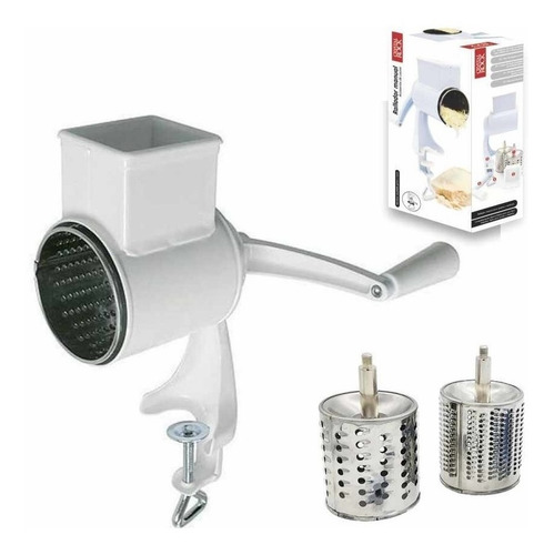 Rallador De Queso Pan 2 Cuchillas Rayador Manual Para Mesada