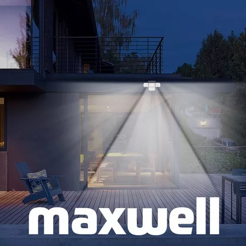 Foco Led Solar Exterior Maxwell Sensor Movimiento 4 Direcciones