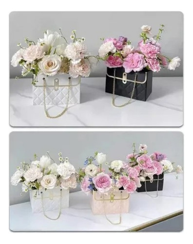 4 Picaja De Regalo De Papel Flor, Ramo De Bolsas De Flores