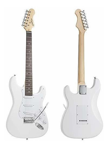 Guitarra Eléctrica Ashthorpe De 39 Pulgadas blanco-blanco Color White-White
