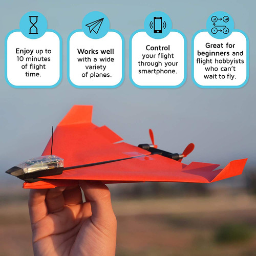 Kit Avión De Papel Powerup 4.0 Control Remoto App Color