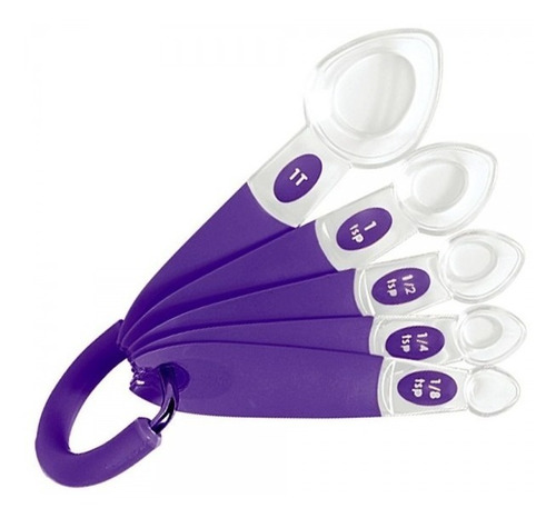 Set X 5 Cucharas Medidoras Wilton Color Violeta