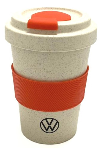 Copo Vibrant Power C/tampa Corporate Volkswagen Preto 500ml Cor Vermelho Vw