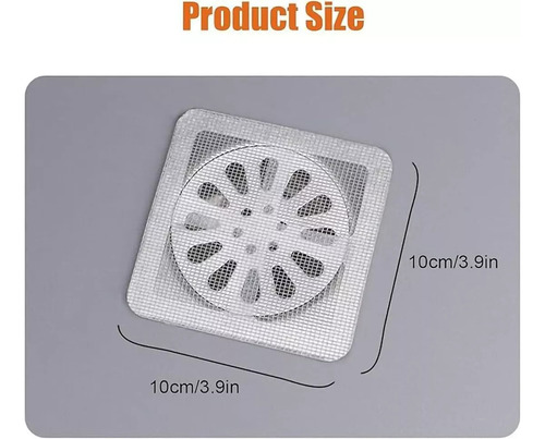 10 Pegatinas Desechables Para Drenaje De Ducha, Filtros De