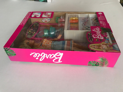 Barbie Smoothie Bar De Frappes Vitaminas Mattel 2020 Muñeca (Usado)