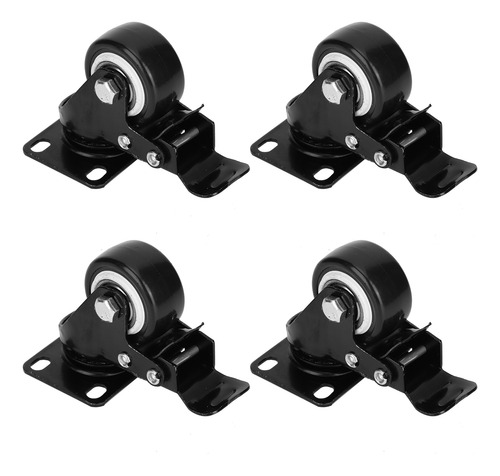 4 Ruedas Resistentes Con Freno Ruedas Universales Silencios