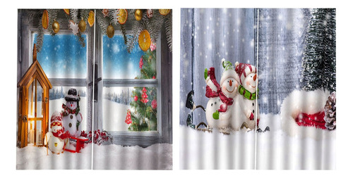 2set 200x140cm Cortinas Navideñas Navideño Impermeable 2 .