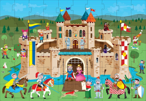 El Castillo De Los Caballeros. Col. Puzzle Gigante Y Libro