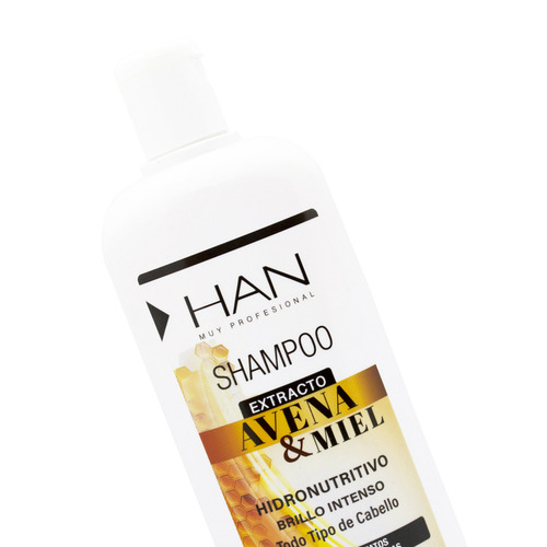 Imagen 2 de 9 de Shampoo Han Avena Y Miel 500ml Apto Método Curly