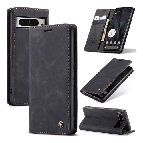 Funda De Piel Sintética Con Ventana Abatible Para Google Pixel 6 6a 7 7a 8 8a 9 9a 10 10 Pro Xl