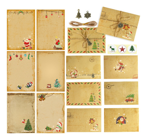 (06 #mold) Juego De Sobres Para Cartas Navideñas, 30 Sobres