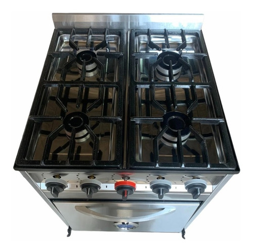 Imagen 3 de 7 de Cocina Industrial Familiar Tecno 4h 57cm. Acero Inoxidable