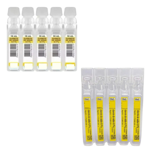 Soro Fisiológico 10ml Cx C/100 Unid P/ Limpeza De Curativos