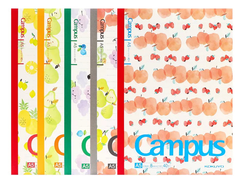 Caderno Kokuyo Campus Fruit Com Grade De Pontos De 8 Mm