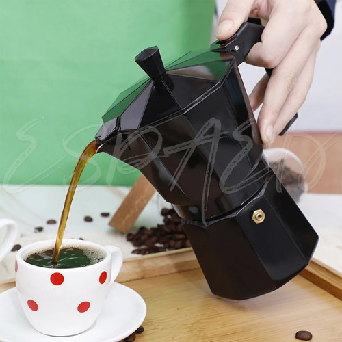 Ycrigns® Cafetera Manual Italian Coffee Mocha Aluminio 6 Tazas
