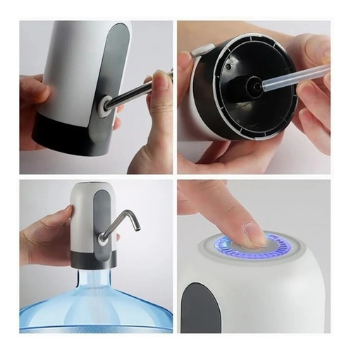Bomba Dispenser De Agua De Bidon Usb Recargable 20 Litros