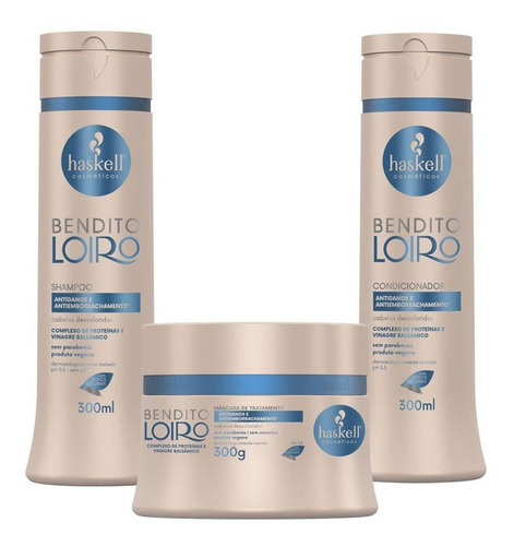 Kit Haskell Bendito Loiro Shampoo Condic E Máscara 300g/ml