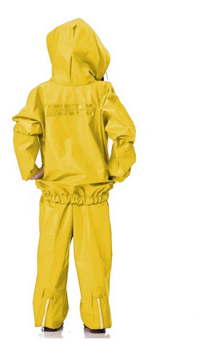 Imagem 2 de 3 de Capa De Chuva Conjunto Pvc Infantil Com Capuz Pantaneiro