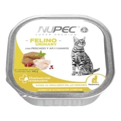 08 Pack Felino Urinary Alimento Húmedo Nupec Lata 100g