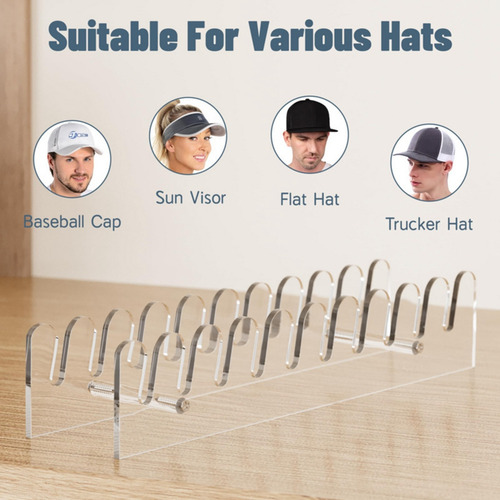 Soporte Acrílico Para Gorras De Béisbol, Liso Y Redondo