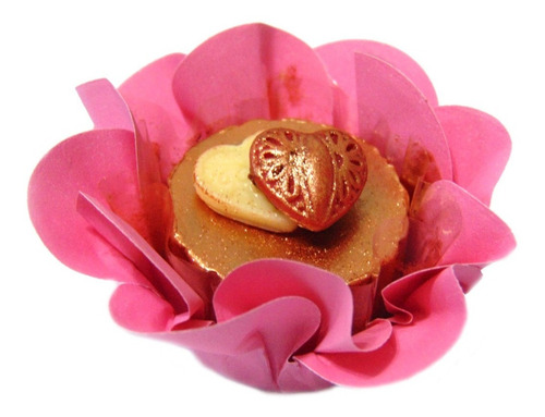 Imagem 7 de 8 de 100 Forminha Doces Flor Luxo Dupla Papel Casamento Promoção